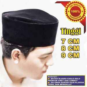 KOPIAH PECI songkok susun hitam peci susun hitam Kopyah hitam kopiah susun Tinggi 7 cm 8 cm 9 cm kualitas terjamin Berkualitas