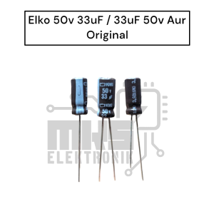 Elko 50v 33uF / 33uF 50v Aur Original Isi 20pcs