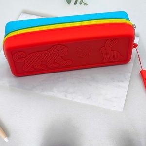 HULEQQI Chống rơi Hộp đựng kính bơi bằng silicon Khô nhanh Silicone mềm dẻo Hộp đựng bút chì thoáng khí Túi đựng kính mắt Dễ dàng mang theo Hộp đựng kính chống thấm nước Huấn luyện bơi lội