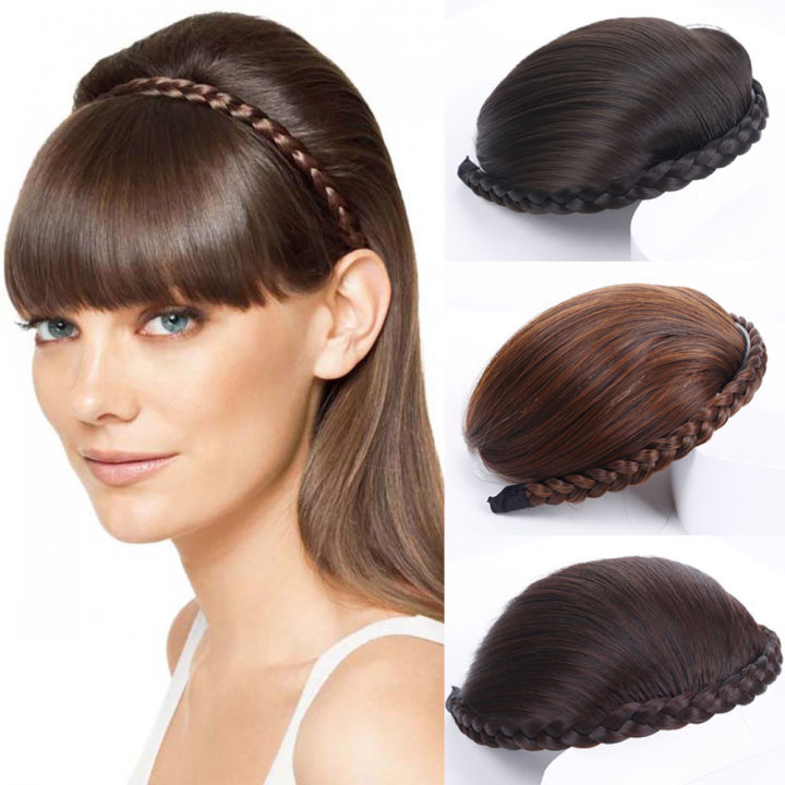 Girls Headband Hair Bangs Neat Fringe Hair Extensions Synthetic