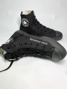 SEPATU HITAM POLOS FULL BLACK KONPES SEPATU SEKOLAH SEPATU PRIA KEREN HITAM POLOS