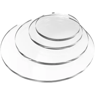 Tấm mica trong suốt hình tròn tùy chọn kích thước.