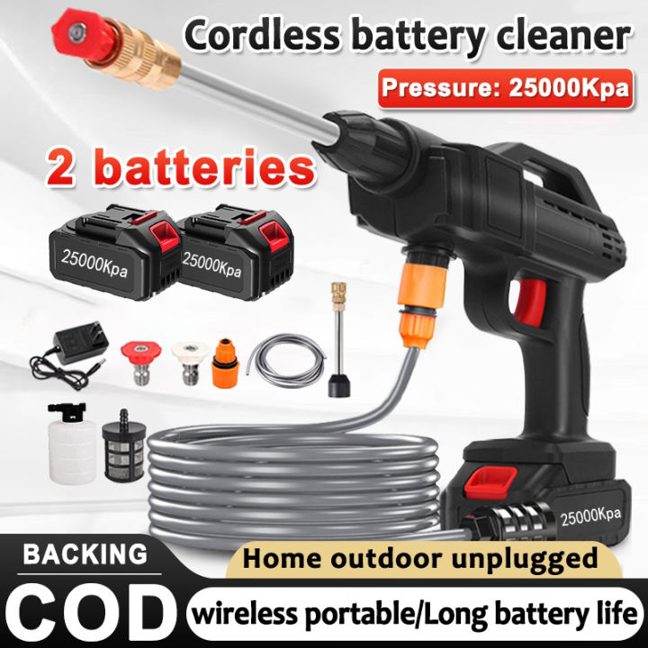 Pressure Washer 48V 2 batteries portable car machine set cordless car wash spray gun high water