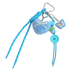 Stylish Heart Keychain Pendant Purse Decoration Unique Key Holder Perfect for Backpacks Wallets or Home Decoration