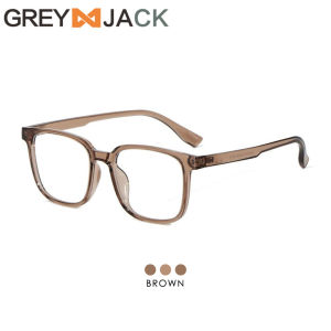 Grey Jack Frame Kacamata Anti radiasi blueray Fashion Pria dan Wanita Model Kotak TR90 Bisa Minus Blueray Photocromic 202302