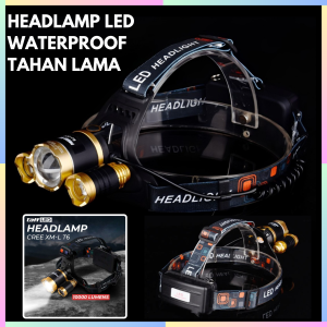 FAST DELIVERY TaffLED Senter Lampu Kepala Headlamp Jarak Jauh Super Terang Cas 10000 Lumens