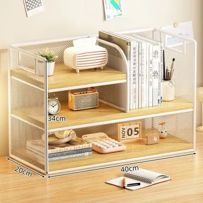 Desk stand tabletop small shelf storage rack multi-layer small bookshelf for home use 书桌立架桌面小层架置物架收纳家用多层小型书架