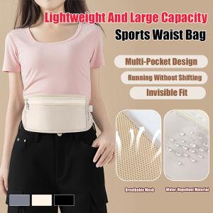 Sports Fanny Pack Smooth Zipper Wide Elastic Drawstring Multifunction Invisible Fit Multi-pocket/Smooth zipper fanny pack fanny pack Multipocket design waterproof Double layer Elastic adjustable Folding sports fanny pack