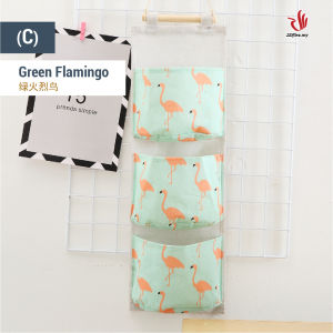 3 Pockets Layers Foldable Waterproof Wall Hanging Storage Bag Wardrobe Organizer Beg Simpanan Poket Gantung Lipat3层挂式收纳袋