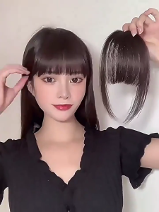 Tự nhiên lookings bangs phần mở rộng tóc nhanh chóng phong cách hairpiece đối với phụ nữ EVERYDAY khác nhau kiểu tóc với sợi tổng hợp