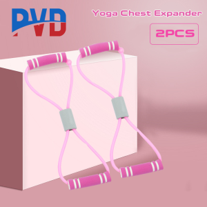 PVD 2PCS Pulling Rope 8 Words Chest Expander Training Pulling Stretch Pull Fitness Home Gym
