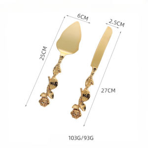 Spatula Kue Emas / Spatula Mawar / Spatula Barat Untuk Makanan Penutup Kue Pizza