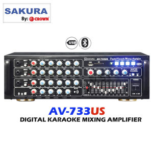 Original Sakura AV-733US 450W X 2 Karaoke Mixing Amplifier with BT USB and SD Port