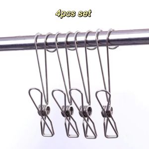 SOLID HOME Stainless Steel Multipurpose Towel Clothing Hanging Clips with Hooks Clothespins Pegs Holders