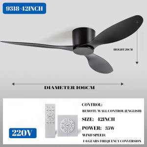 Nordic Ceiling Fan With Light Remote Control Industrial Ceiling Fan Inverter DC Fan Ceiling Fan With led Light For Living Room Dining Table Bedroom