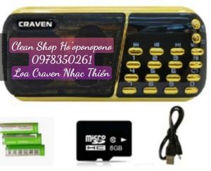COMBO LOA CRAVEN 3 PIN KÈM THẺ NHỚ 60 BÀI NHẠC THIỀN - CÀI ĐẶT TIỀM THỨC - NHẠC TẦN SỐ CAO
