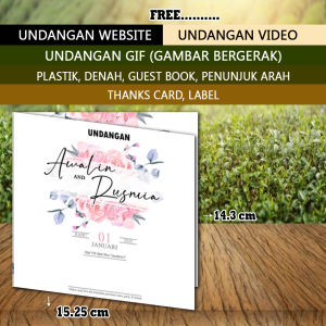 ISI 50 PCS COD Undangan Nikah Lipat UNAAPGENZ015 Undangan Pernikahan Undangan Walimah Murah Undangan Jimpitan Kartu Ucapan Kartu Undangan Syukuran / Pesta / Khitan Wedding Card Invittation