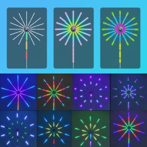 【Ships From Metro Manila】 Fireworks LED Strip Light Christmas RGB Festoon Fairy Light Music Control Meteor Lamp Marquee Home Wedding Room Decor Light Tape