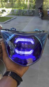 LAMPU DEPAN JUPITER MX LAMA OLD DAYMAKER LED CUSTOM BIRU