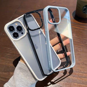 CrashStar HD Hard Clear Phone Case For iPhone 15 14 13 12 11 Pro Max Mini XS XR X 8 7 Plus + SE 2020 Transparent Shockproof Phone Casing Simple Phone Cover Shell Top Seller