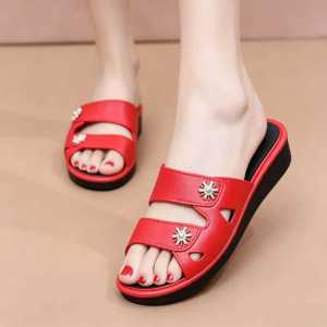 Free Shipping New Fashionable And Trendy Wedge-Heeled WomenS Sandals Comfortable And Soft Suitable For Outdoor Wear Beach-Friendly Non-Slip Round-Toe And Open-Toe Design