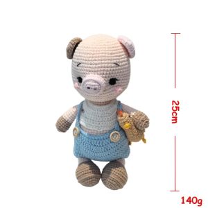 Crochet for Baby Handmade Animation Knit The Rabbit Holding Chick Stuffed Animal Sleeping Buddy Newborn Photo Prop Birthday Gift2026