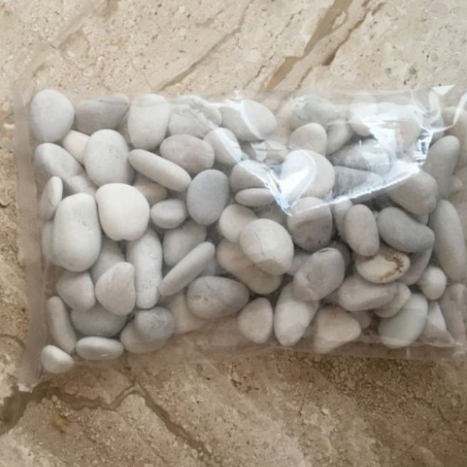New Batu koral  putih 500gram / Batu taman / batu refleksi / Batu Therapy / batu hiasan pot / batu murah / batu aquarium / batu alam murah ready