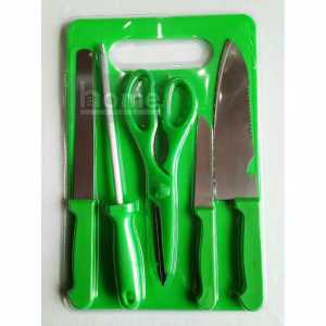 promo!!!Pisau Set 6 In 1 Plus Talenan serbaguna