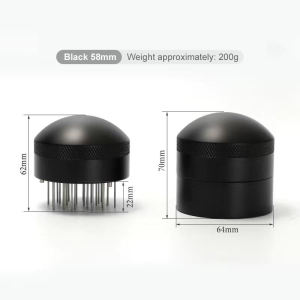 WDT Tool & Coffee Distributor 2in1 Espresso Stirrer Coffee Accessories 51 mm 53 mm 58 mm 20Pins Espresso Distribution Coffee Powder Stirring Tool Distribute The Grinds