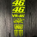 46 Rossi Reflective Helmet Decorative Monster Energy Body Anti Scratch Stickers Accessories. 