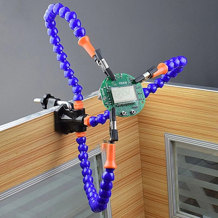 Welding Repair Workbench With 3X USB LED Magnifier PCB Board Holder USB ...