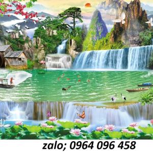 Tranh gạch 3d dán tường phòng khách - SXV44