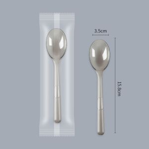 100Pcs Disposable Fork Spoon Disposable Plastic Spoon and Fork Set Independently Package