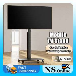 Mobile TV stand with wheels 32-70 inch screen stand Mobile TV stand 360 degree rotating floor TV cart with tray Universal adjustable TV stand