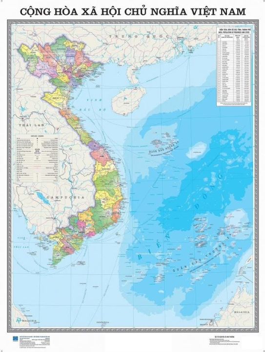 Bản đồ Việt Nam mới - 34 tỉnh thành ( Hàng ép bóng đẹp) | Lazada.vn