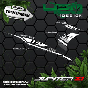 striping transparan jupiter z1 tahun 2012-2014 custom motif - striping semifull motor jupiter z1 bening custom desain - kode sjz1-uv - 420 Design
