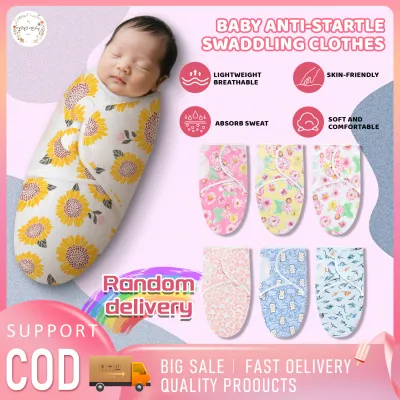 Newborn Baby Cotton Swaddle Wrappers Adjustable Magic Sticker Sleeping Bag Baby Needs Random