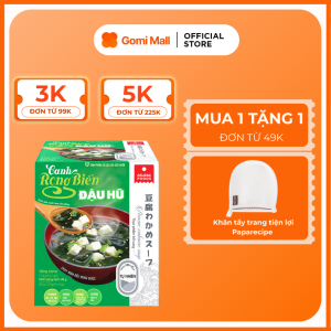 Canh Rong Biển Đậu Hũ Ăn Liền Asuzac Food Sấy Thăng Hoa Thực Phẩm Lành Mạnh Không Chất Bảo Quản Hộp 10gói x 4g