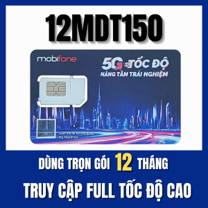 Sim Mobifone 4G 12MDT150 Có Ngay 500GB/ 1 Tháng Data Không Giới Hạn Chia Theo Ngày Bảo Hành 1 Đổi 1 | FREESHIP - CHƯA KÍCH HOẠT
