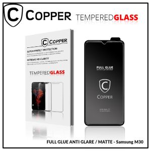 Samsung M30 - COPPER Tempered Glass Full Glue Anti Glare - Matte
