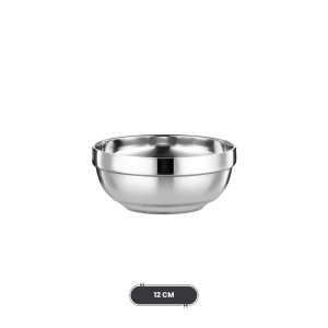 ROZEL Mangkok Korea Stainless Steel Tebal Dua Lapis Anti Panas / Mangkuk Ramen Indomie Stainless Banyak Ukuran Multifungsi Anti Karat