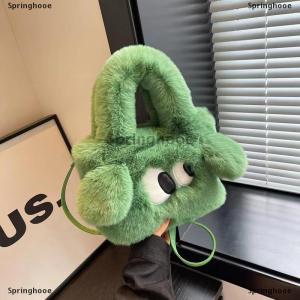 [COD] Springhooe Cute Big Eye Plush Handbags Womens Shoulder Crossbody Bag Messenger Bag Winter Soft Fluffy Tote Bag Girls Gifts