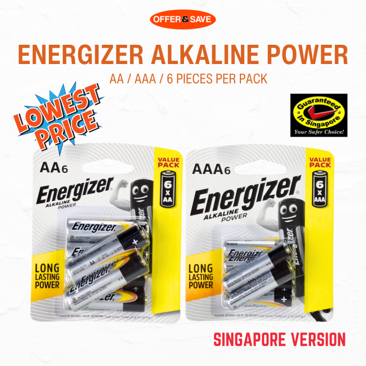 [Lowest Price] ENERGIZER Long Lasting [Singapore Set] AA/AAA Alkaline