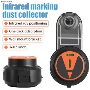 DIPPRUM 2 In 1 Wall Electric Drilling Dust Collector Laser Level Electric Self-mounting Vacuum Sucker Lasing