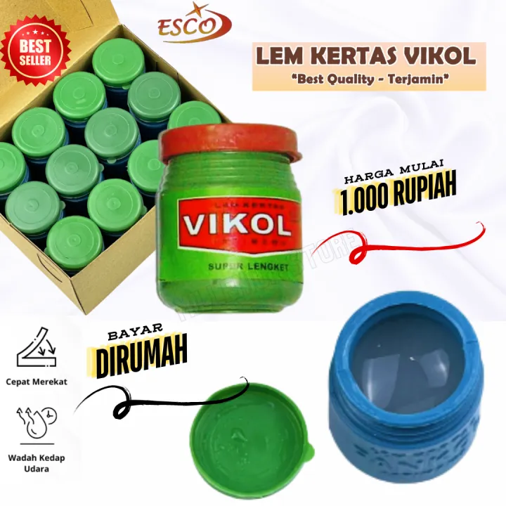 (Harga Pabrik Langsung !! ) Lem Kertas colek Vikol/ Fankol /Lem Kertas ...