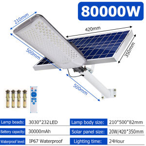 Slamp solar light outdoor waterproof 100000W Solar Street Lights LED 200000LM High-Brightness solar garden light Aluminum Heavy-Duty Energy-Efficient Outdoor Lighting With remote control for Roads Commercial Areas Gardens