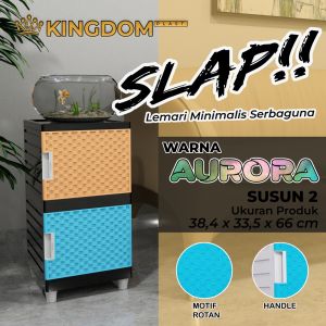 LEMARI PAKAIAN PLASTIK 1 PINTU ALESSIA SWING SLAP AURORA / RAK SERBAGUNA [ALESSIA]