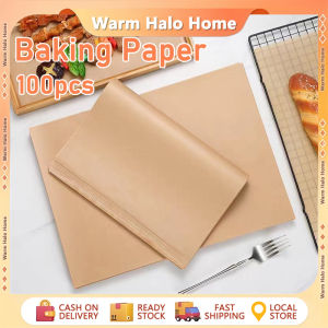 100Pcs Baking Paper Non-stick Parchment Rectangle Paper Hamburger Pizza Disposable Baking Paper Kraft Parchment Paper for Baking Paper Parchment Non-Stick Wax Paper for Food Oil Absorption