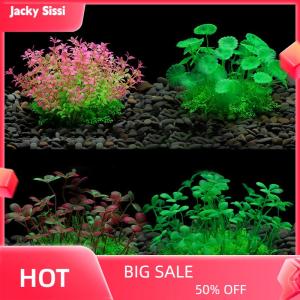 Jacky Simulation Artificial Plants Fish Tank Decor Water Weeds Ornament Aquarium Plastic Fish Tank Grass Plant Underwater Viewing