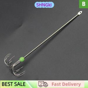 SHNGki Stainless Steel Double Layers Umbrella Hook Squid Octopus Fishing Jig Hooks
